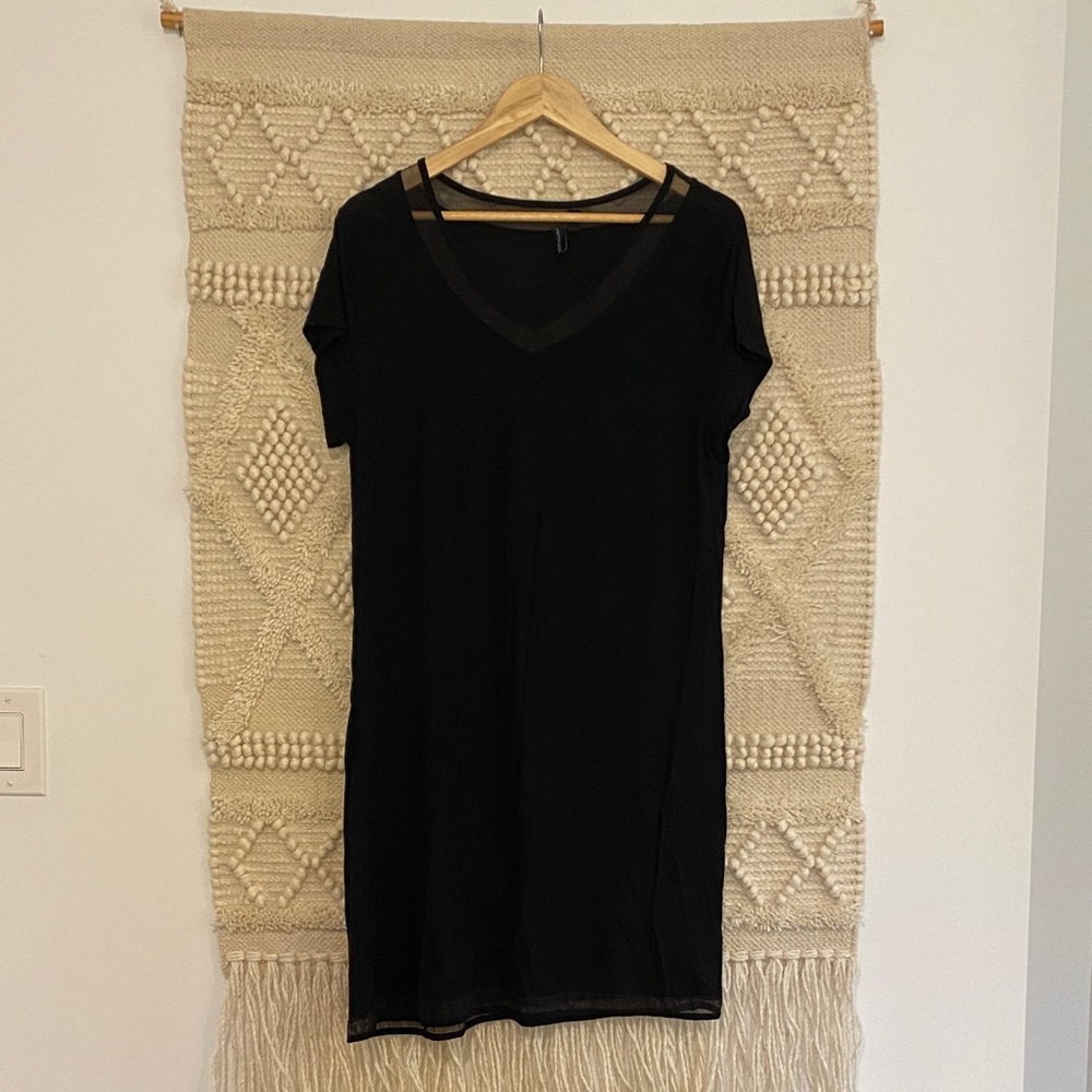 Cynthia Rowley Black Mesh Detail Dress